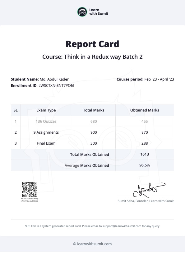 certificate